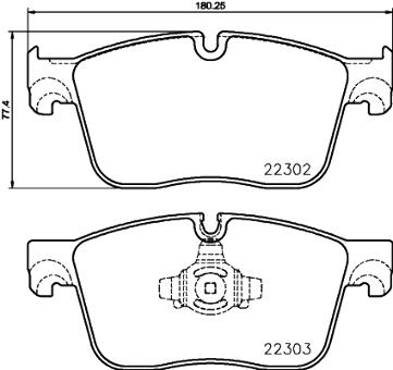 Jaguar Disc Brakes Kit - Brembo Pads Front (Ceramic) T2H7448 - Brembo P36031N